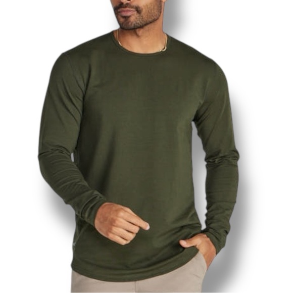 NWT BYLT L/S Drop Cut Performance Shirt Forest Green sz L - Picture 1 of 4